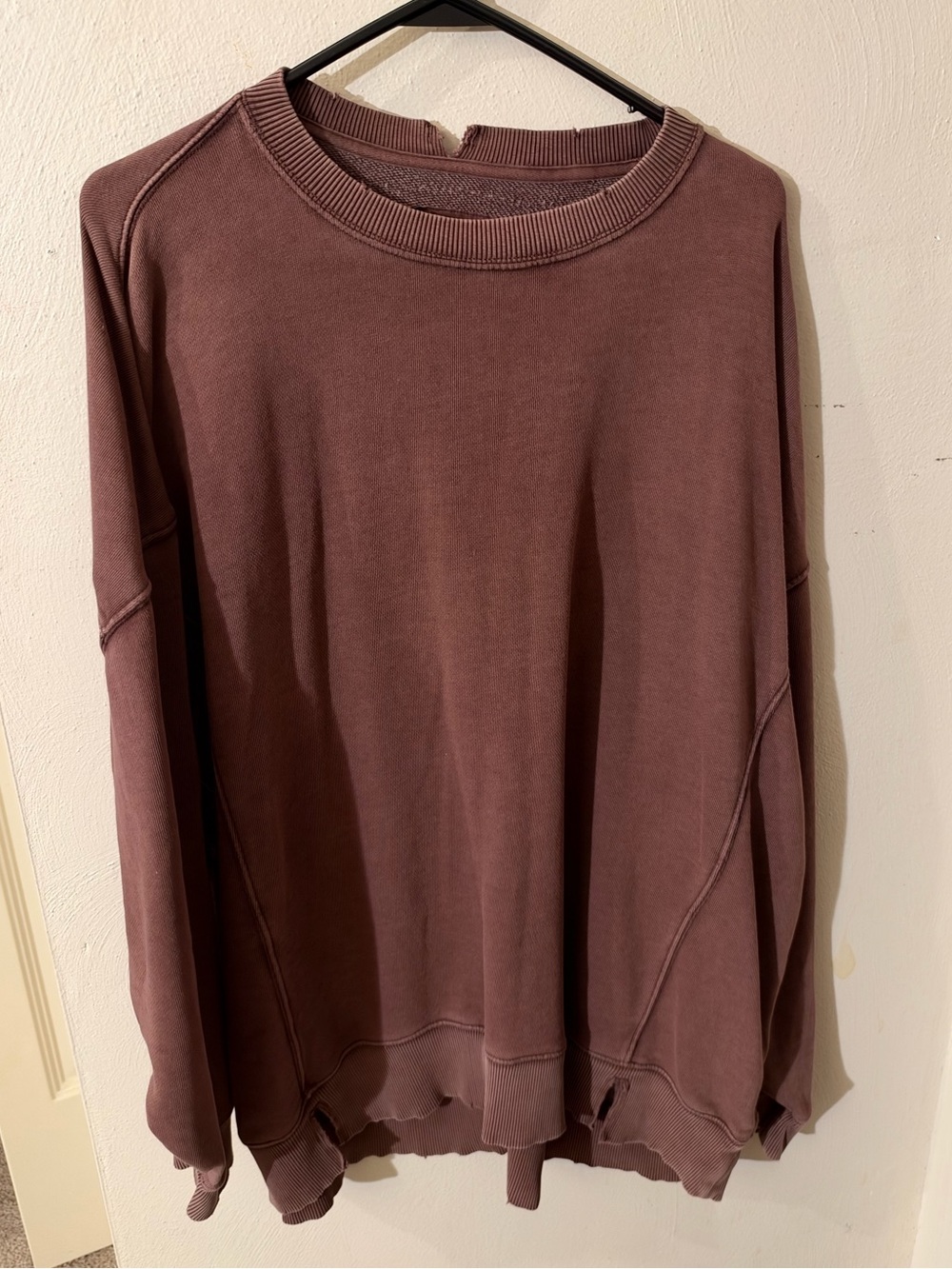 aerie Women's Crewneck Sweater in Mauve Plum